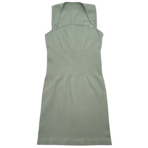 OQQ Bodycon Dress‎ Ribbed Sleeveless Mini Dress Casual Athletic Fitted Green M